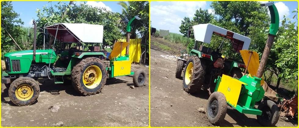 Newly purchased tractor and cutter for silage production